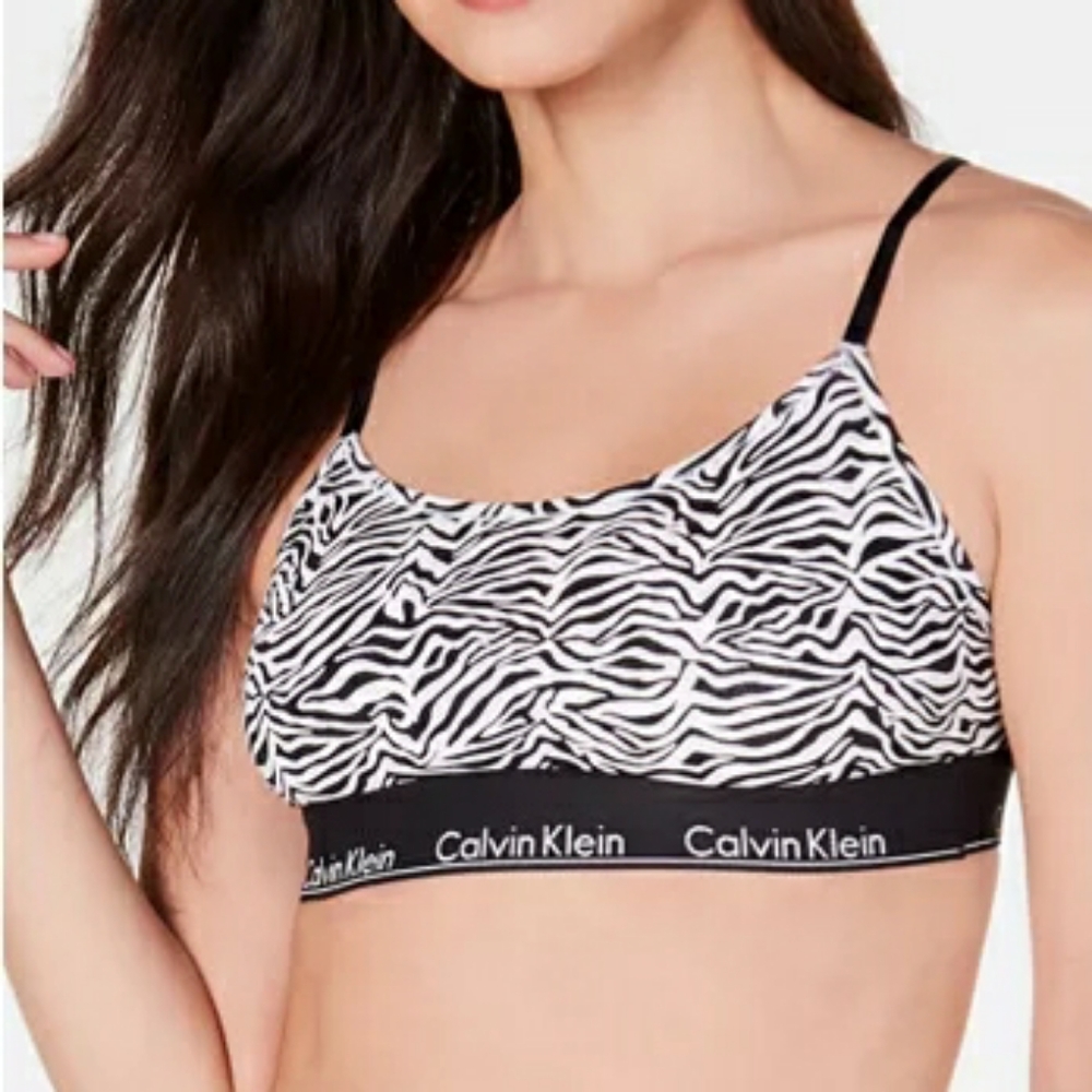 CALVIN KLEIN BRAND NEW ANIMAL PRINT BRALETTE S